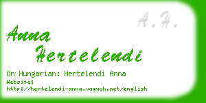 anna hertelendi business card